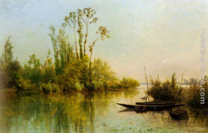Les Iles Vierges a Bezons painting - Charles-Francois Daubigny Les Iles Vierges a Bezons art painting